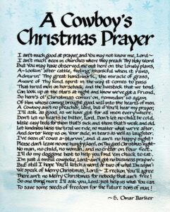 Cowboys Christmas Prayer